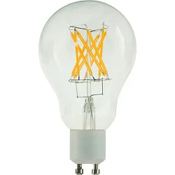 Filamento luminoso A60 CROSSED FILAMENT - PHASE A60 claro GU10 5W 400lm 2200K 330° CRI 90-100 regulable