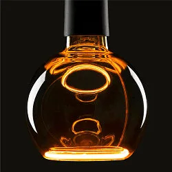 Filamento luminoso FLOATING GLOBE 125 - SMOKEY BLACK- PHASE G125 mate E27 6W 220lm 1900K 330° regulable