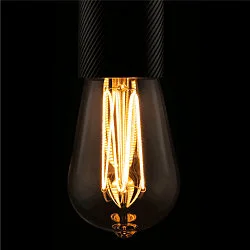 Filamento luminoso RUSIKA SOFT CAGE - PHASE ST64 claro E27 6W 2222K 330° regulable