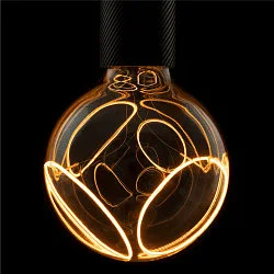 Lámpara LED GLOBE 125 2X SLANTING SOFT CURVE - SMOKEY - PHASE G125 mate E27 8W 400lm 1900K 330° CRI 90-100 regulable