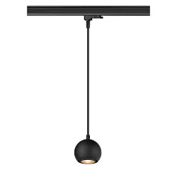 Luminaria colgante trifásica LIGHT EYE® 90 abajo, en forma de bala GU10 IP20, negro mate regulable