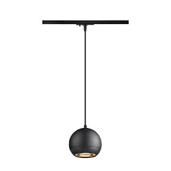 Luminaria colgante de 1 fase LIGHT EYE® 150 GU10 IP20, negro regulable