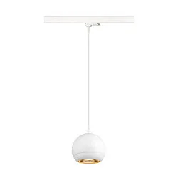Luminaria colgante trifásica LIGHT EYE® 150 abajo, en forma de bala GU10 IP20, blanco mate regulable