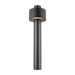 Luminaria de pie para exteriores PHOTONI CYL POLE 75 cilíndrico, resistente a los impactos E27 IP65, negro mate regulable