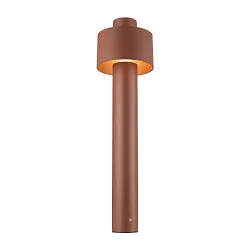 Luminaria de pie para exteriores PHOTONI CYL POLE 75 cilíndrico, resistente a los impactos E27 IP65, color oxidado regulable