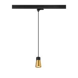 Luminaria colgante trifásica PURI 2.0 - CONE cónico GU10 IP20, negro regulable