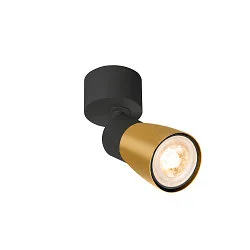 Luminaria de pared y techo PURI 2.0 - DOME GU10 IP20, dorado, negro regulable