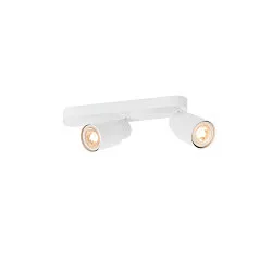 Luminaria de pared y techo PURI 2.0 - TUBE de 2 llamas, asimétrico GU10 IP20, blanco regulable