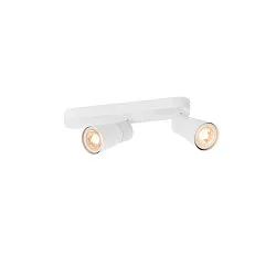 Luminaria de pared y techo PURI 2.0 - CONE de 2 llamas, asimétrico GU10 IP20, blanco regulable