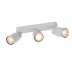 Luminaria de pared y techo PURI 2.0 - TUBE de 3 llamas, lang GU10 IP20, gris regulable