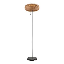 Lámpara solar de pie ADEGAN IP65, marrón regulable