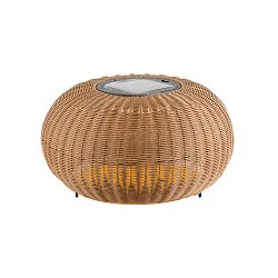 Lámpara solar de pie ADEGAN FLAT IP65, marrón regulable
