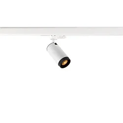 Foco trifásico GRIP! L GU10 cilíndrico, ajustable GU10 IP20, blanco regulable