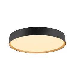 Luminaria de pared y techo DECONA PHASE redondo, CCT Switch IP44, dorado, negro regulable