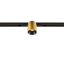 track spot FIXT-IT! round, built-in version, suitable for VDU workstation IP20, gold, black, lacquered dimmable