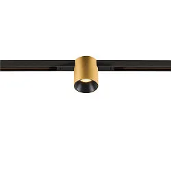 track spot FIXT-IT! round, built-in version, suitable for VDU workstation IP20, gold, black, lacquered dimmable