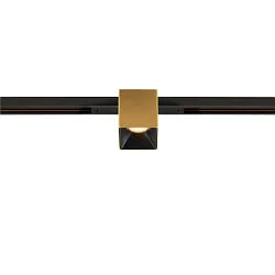 track spot FIXT-IT! round, built-in version, suitable for VDU workstation IP20, gold, black, lacquered dimmable