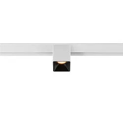 Proyector para raíl FIXT-IT! redondo, versión de montaje en superficie, apto para puestos de trabajo VDU IP20, negro, blanco