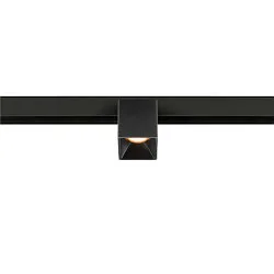Proyector para raíl FIXT-IT! redondo, versión de montaje en superficie, apto para puestos de trabajo VDU IP20, negro