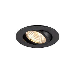 Luminaria empotrable para techos NEW TRIA® 68 AIRTIGHT apto para puestos de trabajo VDU IP23, negro, barnizado regulable