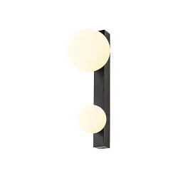 Luminaria de pared SUN WL DOUBLE redondo G9 IP20, negro, barnizado regulable