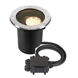floor recessed luminaire DASAR® L DALI round, swivelling, asymmetrical, dimmable IP65/IP67, stainless steel dimmable