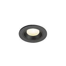 ceiling recessed luminaire NUMINOS® XS round, suitable for VDU workstation IP20, black, lacquered dimmable