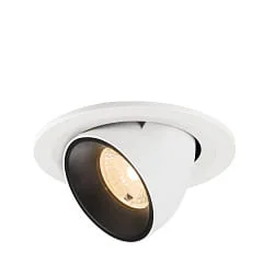 recessed spotlight NUMINOS® GIMBLE S swivelling, suitable for VDU workstation IP20, white dimmable
