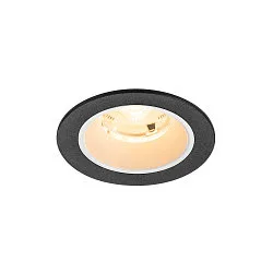 Luminaria empotrable para techos NUMINOS® S redondo, apto para puestos de trabajo VDU IP20, negro, blanco, barnizado regulable