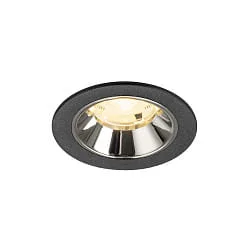 Luminaria empotrable para techos NUMINOS® S apto para puestos de trabajo VDU IP20, cromo, negro regulable