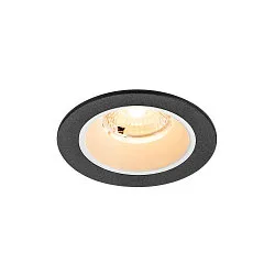 Luminaria empotrable para techos NUMINOS® S redondo, apto para puestos de trabajo VDU IP20, negro, blanco, barnizado regulable