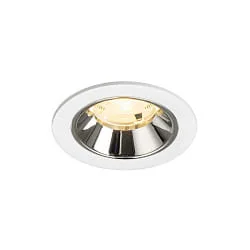 Luminaria empotrable para techos NUMINOS® S apto para puestos de trabajo VDU IP20, cromo, blanco regulable