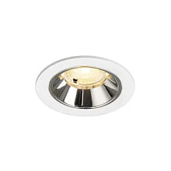 Luminaria empotrable para techos NUMINOS® S apto para puestos de trabajo VDU IP20, cromo, blanco regulable