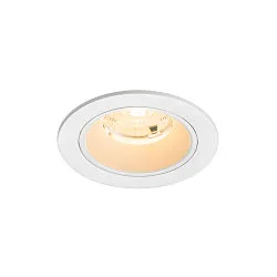 Luminaria empotrable para techos NUMINOS® S redondo, apto para puestos de trabajo VDU IP20, blanco, barnizado regulable