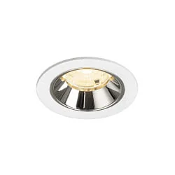 Luminaria empotrable para techos NUMINOS® S apto para puestos de trabajo VDU IP20, cromo, blanco regulable