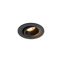 Luminaria empotrable para techos NUMINOS® MOVE S redondo, apto para puestos de trabajo VDU IP20, negro, barnizado regulable