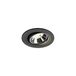 ceiling recessed luminaire NUMINOS® MOVE S swivelling, suitable for VDU workstation IP20, chrome, black dimmable