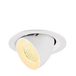Luminaria empotrable para techos NUMINOS® GIMBLE M apto para puestos de trabajo VDU IP20, blanco, barnizado regulable