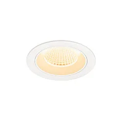 ceiling recessed luminaire NUMINOS® M round, suitable for VDU workstation IP20, white, lacquered dimmable