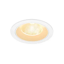 Luminaria empotrable para techos NUMINOS® L redondo, apto para puestos de trabajo VDU IP20, blanco, barnizado regulable