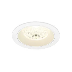 Luminaria empotrable para techos NUMINOS® L redondo, apto para puestos de trabajo VDU IP20, blanco, barnizado regulable