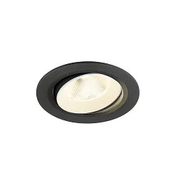 ceiling recessed luminaire NUMINOS® MOVE L round, suitable for VDU workstation IP20, black, white, lacquered dimmable