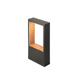 outdoor floor lamp FLATT II 36 PHASE down, sea-air resistant IP65, anthracite, brown, dark wood, lacquered dimmable