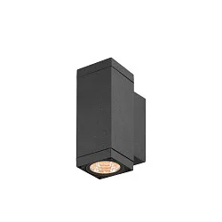 Luminaria de pared para exteriores THEO PRO S SINGLE pequeño, angular, controlable por DALI, resistente al aire marino IP65