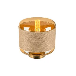 Luminaria de mesa PANTILO ROPE 19 cilíndrico E27, dorado regulable