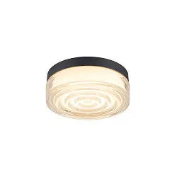 Luminaria de pared y techo CYFT WAVE XL IP65, negro, barnizado regulable