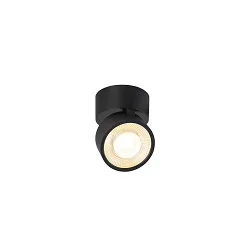 Luminaria de pared y techo KALU 2.0 SINGLE PHASE de 1 llama, UGR < 19, giro cardánico IP20, negro regulable