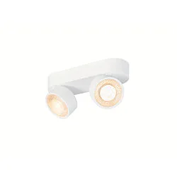 Luminaria de pared y techo KALU 2.0 DOUBLE PHASE de 2 llamas, UGR < 19, giro cardánico IP20, blanco regulable