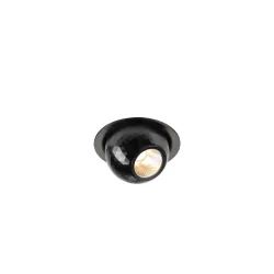 Proyector empotrado DYSKO DL ROUND PHASE 2700K redondo, ajustable, en forma de bala IP20, negro regulable