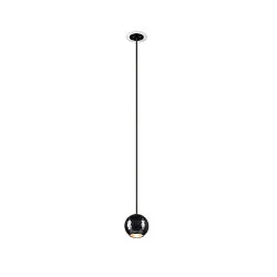 Luminaria colgante DYSKO IP20, negro, blanco regulable